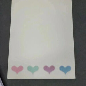 Vintage 1988 Royal Stationery Pastel Hearts Printed Sheets and Envelopes
